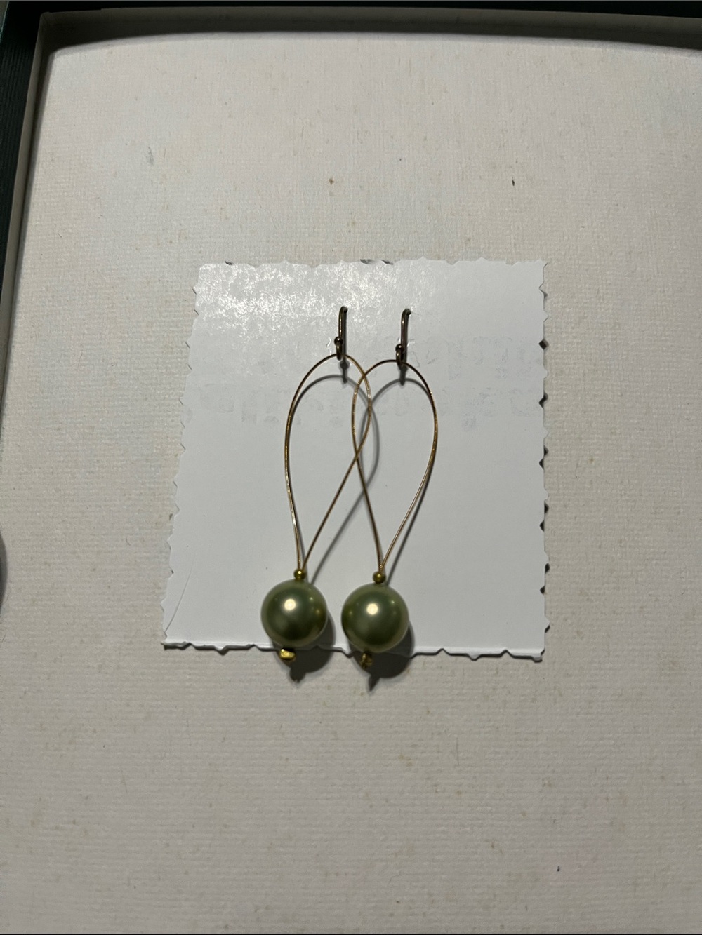 Elegant Green Pearl Drop Earrings - Timeless Women's Jewelry
